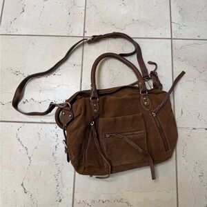 We The Free Baby Emerson Tote Bag - Brown Suede Women’s Satchel Bag